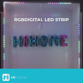 Hihome RGB Digital WiFi LED Strip med musikfunktion - 5 meter
