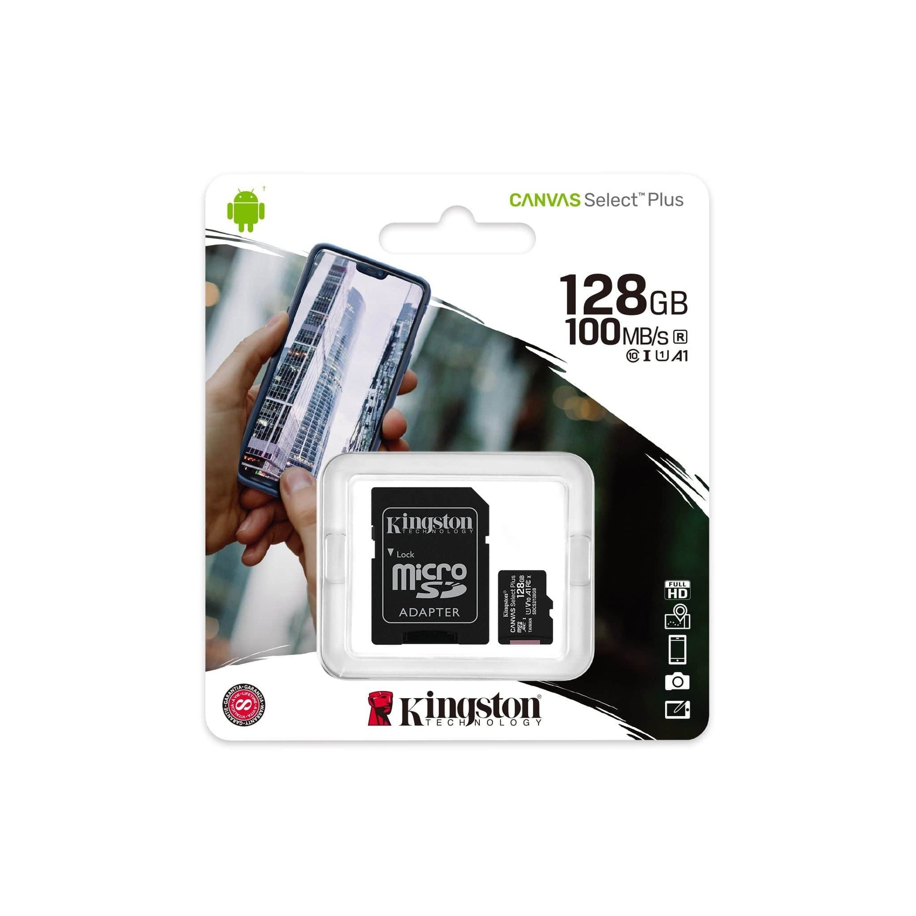Kingston Standard Kingston Technology microSD hukommelseskort klasse 10 128GB SDCS2/128GB